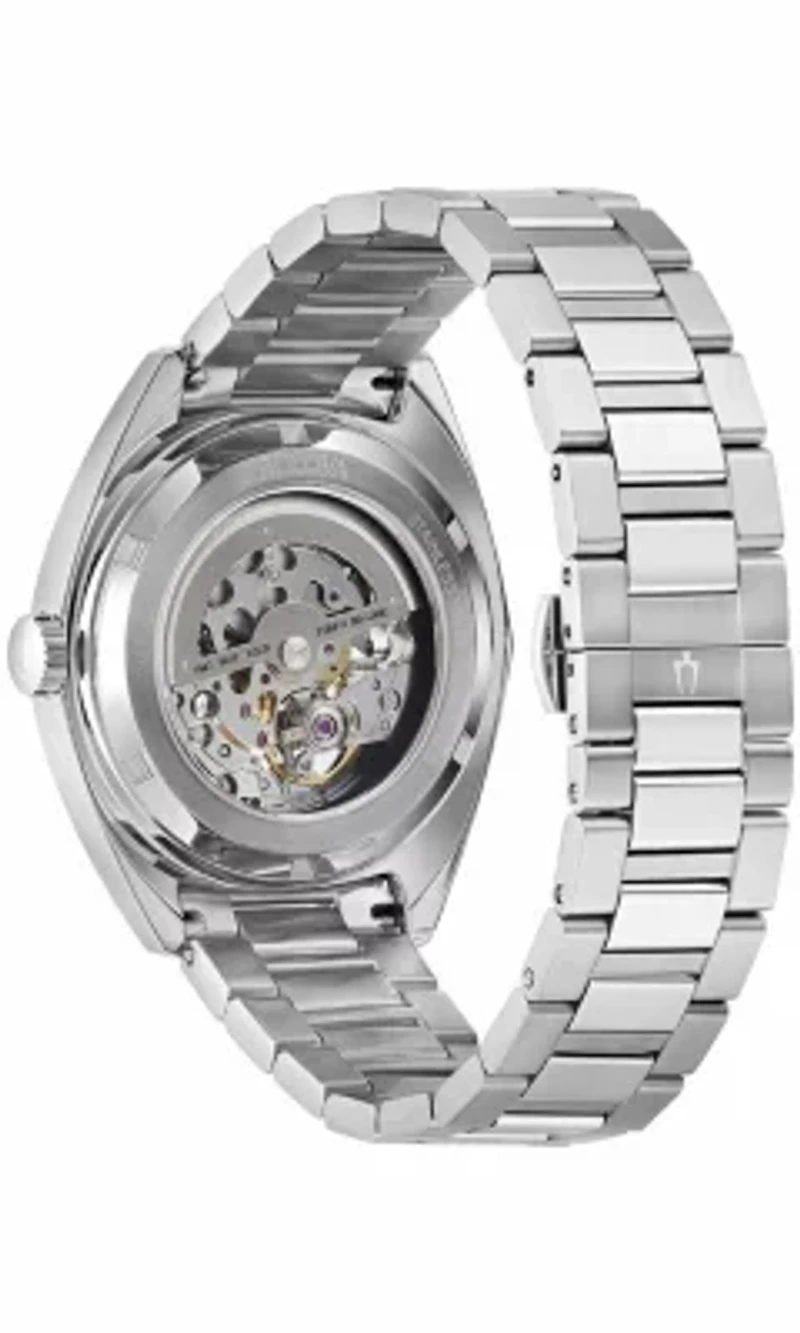 Bulova Mens Classic Surveyor Silver-Tone Bracelet Watch