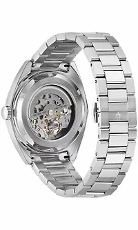 Bulova Mens Classic Surveyor Silver-Tone Bracelet Watch
