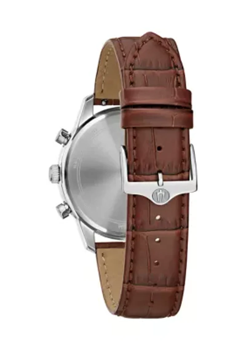 Men's 41 Millimeter Classic Sutton Brown Strap Watch 