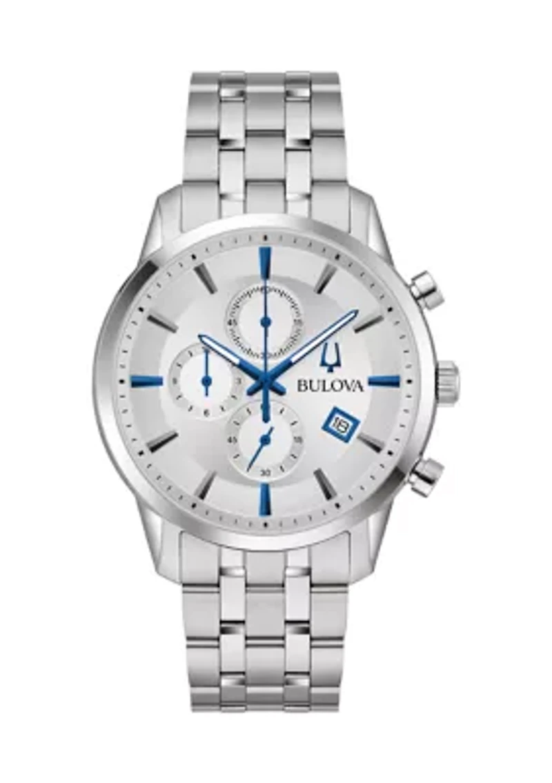 Men's 41 Millimeter Classic Sutton Silver-Tone Bracelet Watch 