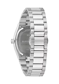Men's Dress Classic Super Seville Silver Tone Stainless Steel Bracelet Watch