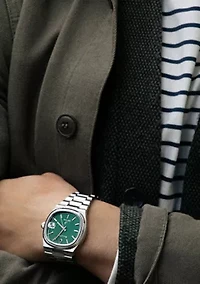 Men's Dress Classic Super Seville Silver Tone Stainless Steel Bracelet Watch