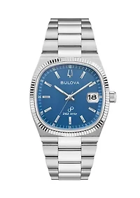Men's Dress Classic Super Seville Silver Tone Stainless Steel Bracelet Watch 