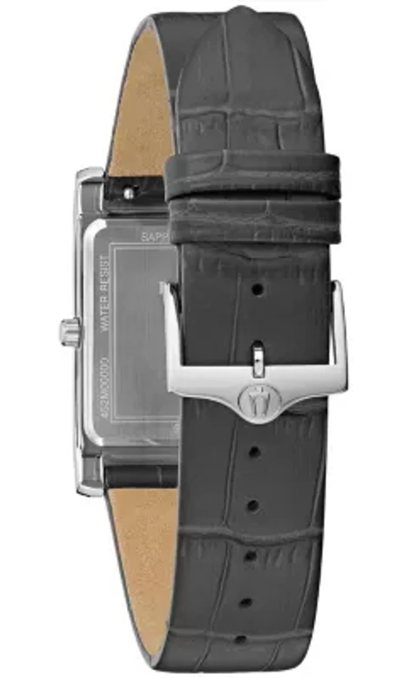 Bulova Mens Classic Sutton Grey Strap Watch