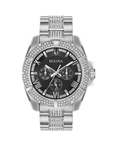 Men's Stainless Steel Embellished Watch