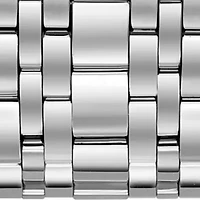 Silver Tone Stainless Steel Quadra Diamond Dial Watch