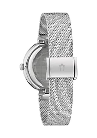 Women's Dress Classic Champagne Silver Tone Stainless Steel Bracelet Watch 