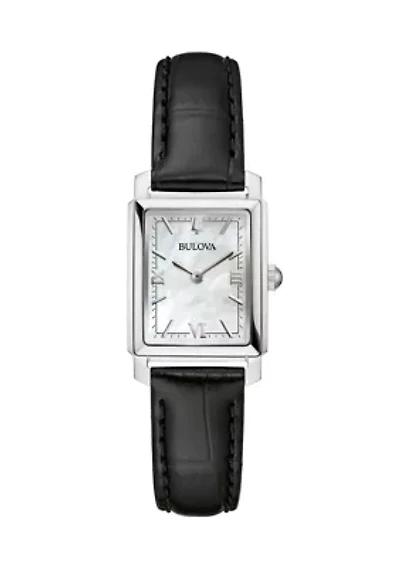 Women's Dress Classic Sutton Black Leather Strap Watch 