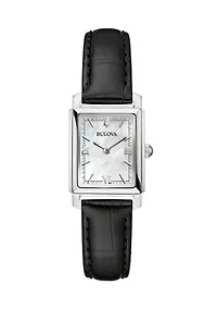 Women's Dress Classic Sutton Black Leather Strap Watch 