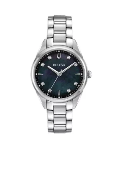 Women's Stainless Steel Sutton Diamond-Accent Bracelet Watch
