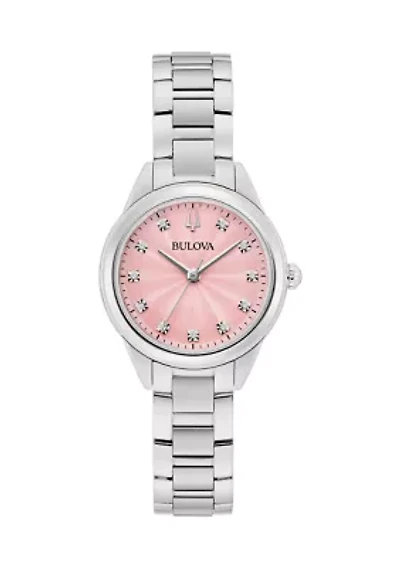 Stainless Steel Classic Pink Watch