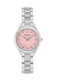 Stainless Steel Classic Pink Watch