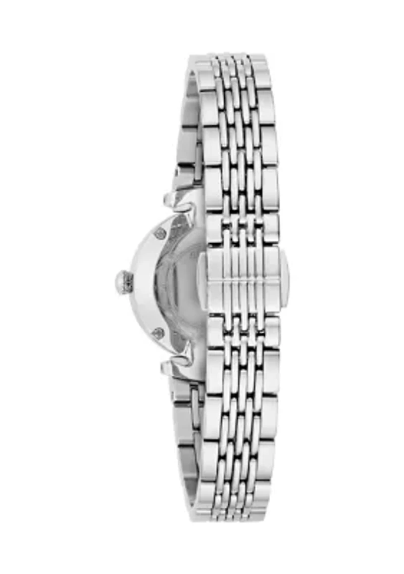 Women's Dress Classic Silver Tone Stainless Steel Bracelet Watch 