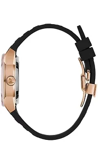 Bulova Mens Modern Milennia Black Rubber Strap Watch