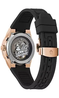 Bulova Mens Modern Milennia Black Rubber Strap Watch