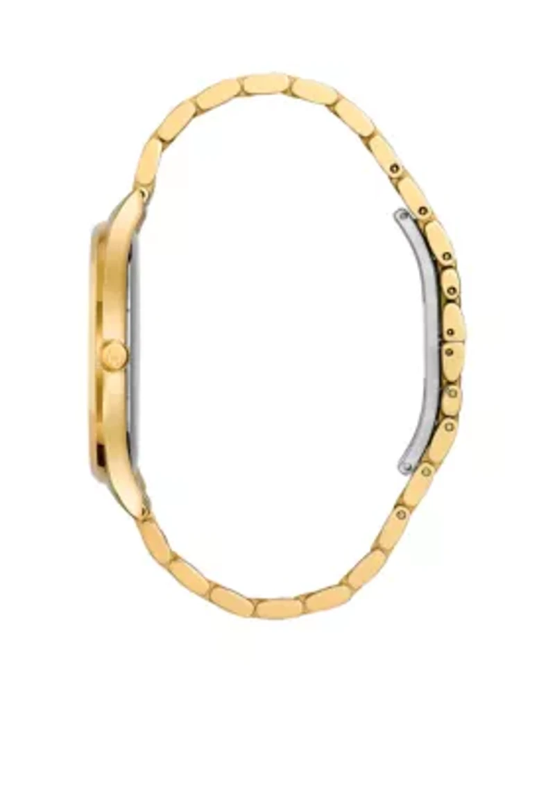 Men's Gold-Tone Diamond Watch