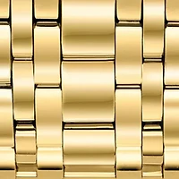 Gold Tone Stainless Steel Quadra Diamond Dial Watch