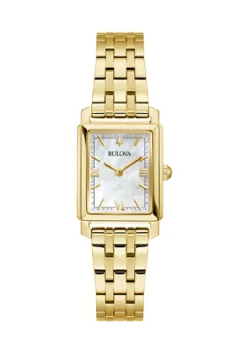 Women's Bulova Dress/Classic BUL Sutton Gold Tone Bracelet Watch 