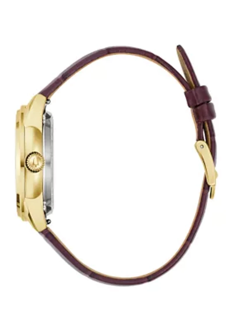 Ladies Classic Sutton Brown Strap Watch, 34.5 Millimeter