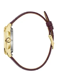 Ladies Classic Sutton Brown Strap Watch, 34.5 Millimeter