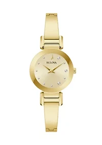 Modern Gold Tone Watch 