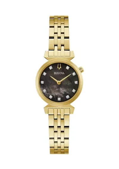 Bulova Ladies Classic Regatta Gold-Tone Stainless Steel Bracelet Watch - 24 Millimeter