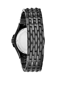 Men's Phantom Black Stainless Steel Bracelet Watch 