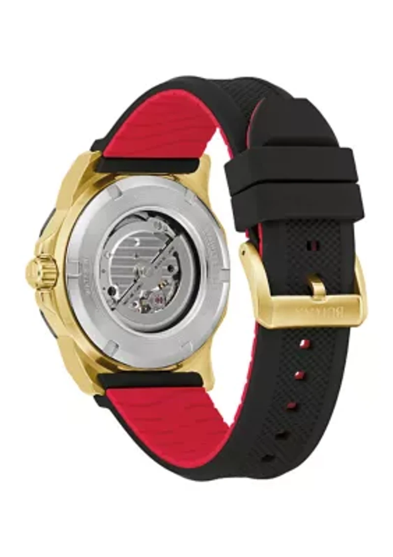 Marine Star Men's Automatic Black Strap Watch