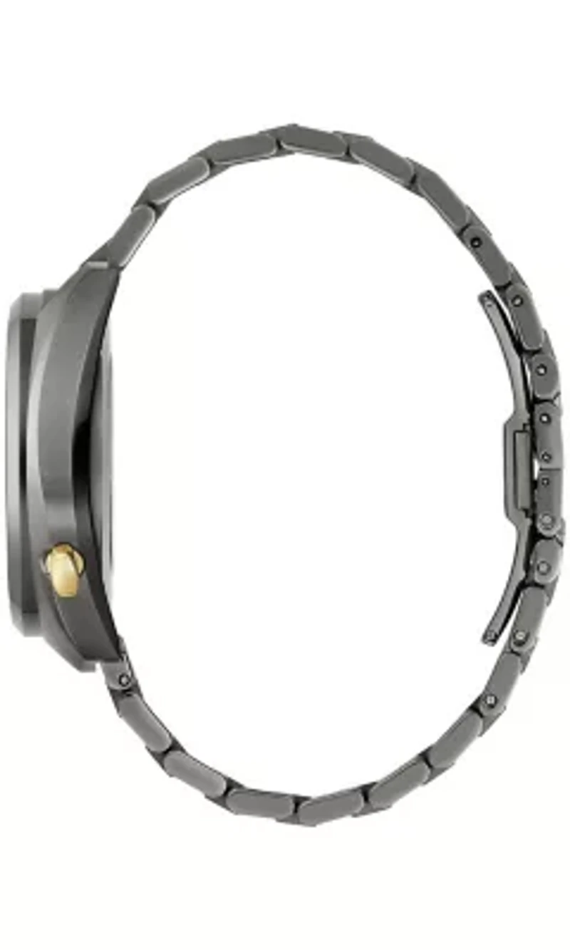 Bulova Men's Grammy Automatic Gunmetal Stainless Steel Bracelet Watch, 44.5mm