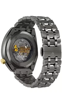 Bulova Men's Grammy Automatic Gunmetal Stainless Steel Bracelet Watch, 44.5mm