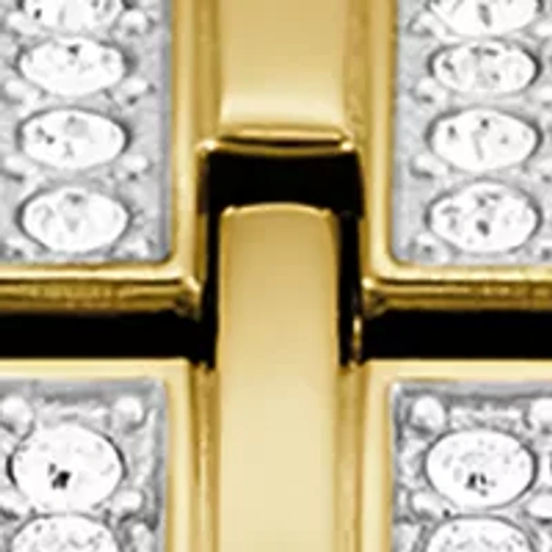 Men's Crystal Octava Gold-tone Stainless Steel Bracelet Watch, 40 Millimeter