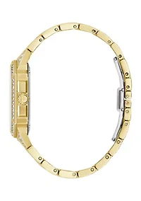Men's Crystal Octava Gold-tone Stainless Steel Bracelet Watch, 40 Millimeter