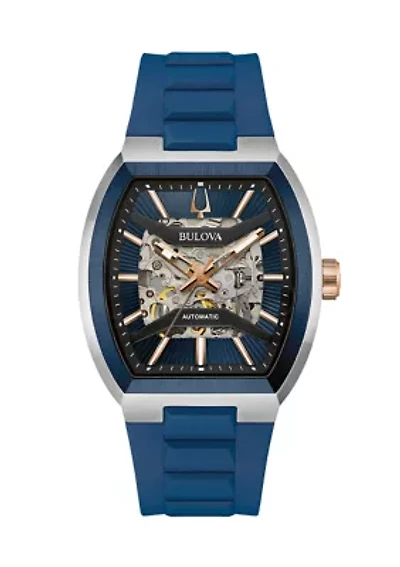 Men's  Performance Maquina Blue Strap Watch, 40mm