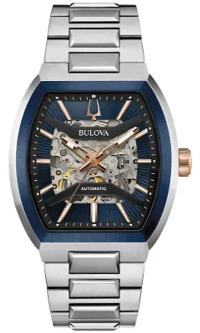 Bulova Mens Performance Maquina Stainless Steel Bracelet Watch 46mm
