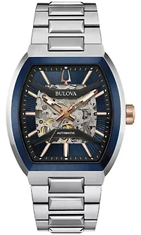 Bulova Mens Performance Maquina Stainless Steel Bracelet Watch 46mm
