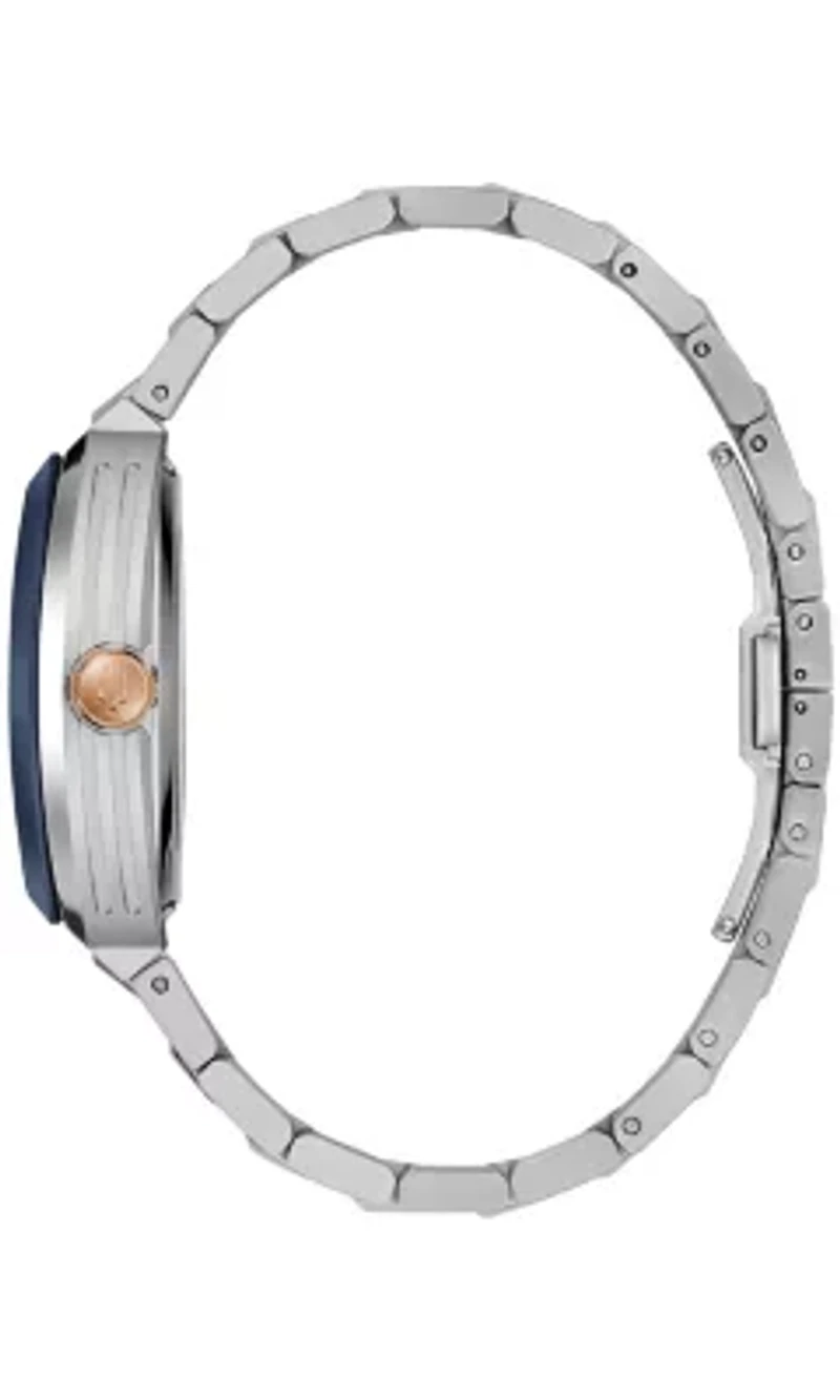 Bulova Mens Performance Maquina Stainless Steel Bracelet Watch 46mm