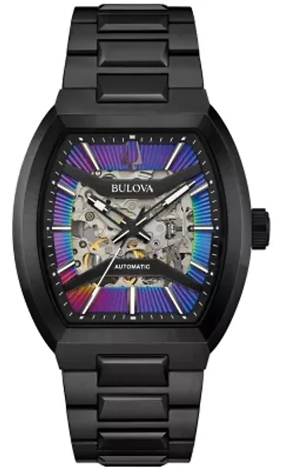 Bulova Mens Performance Maquina Black Stainless Steel Bracelet Watch 40mm