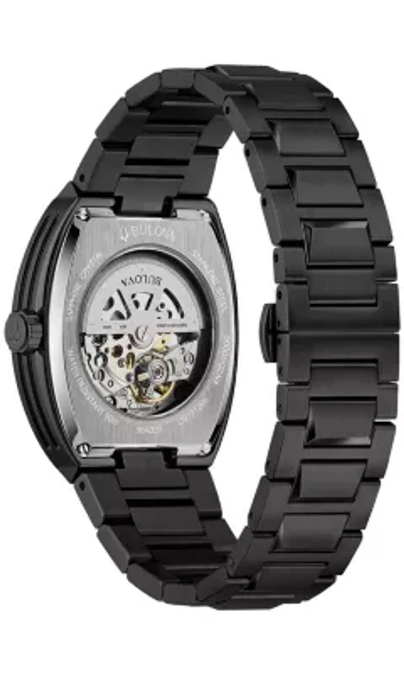 Bulova Mens Performance Maquina Black Stainless Steel Bracelet Watch 40mm