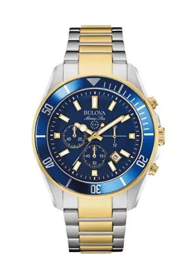 Men's Marine Star Stainless Steel Bracelet Watch