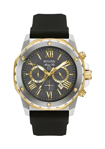 Marine Star Silicone Strap Watch 