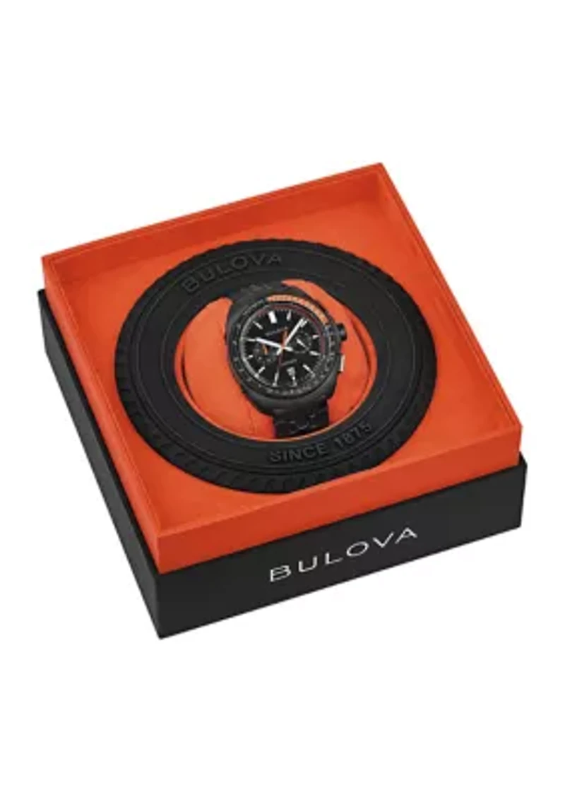 Bulova Mens Performance Racer Leather Strap Watch