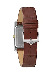 Bulova Men's Classic Sutton Brown Leather Strap Watch - 29 Millimeter