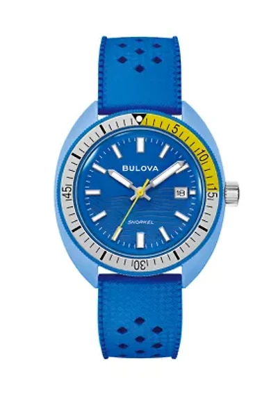 Men's 41 Millimeter Performance Snorkel Blue Rubber Watch