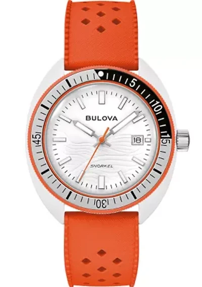 Men's Performance Snorkel Orange Rubber Watch, 41mm