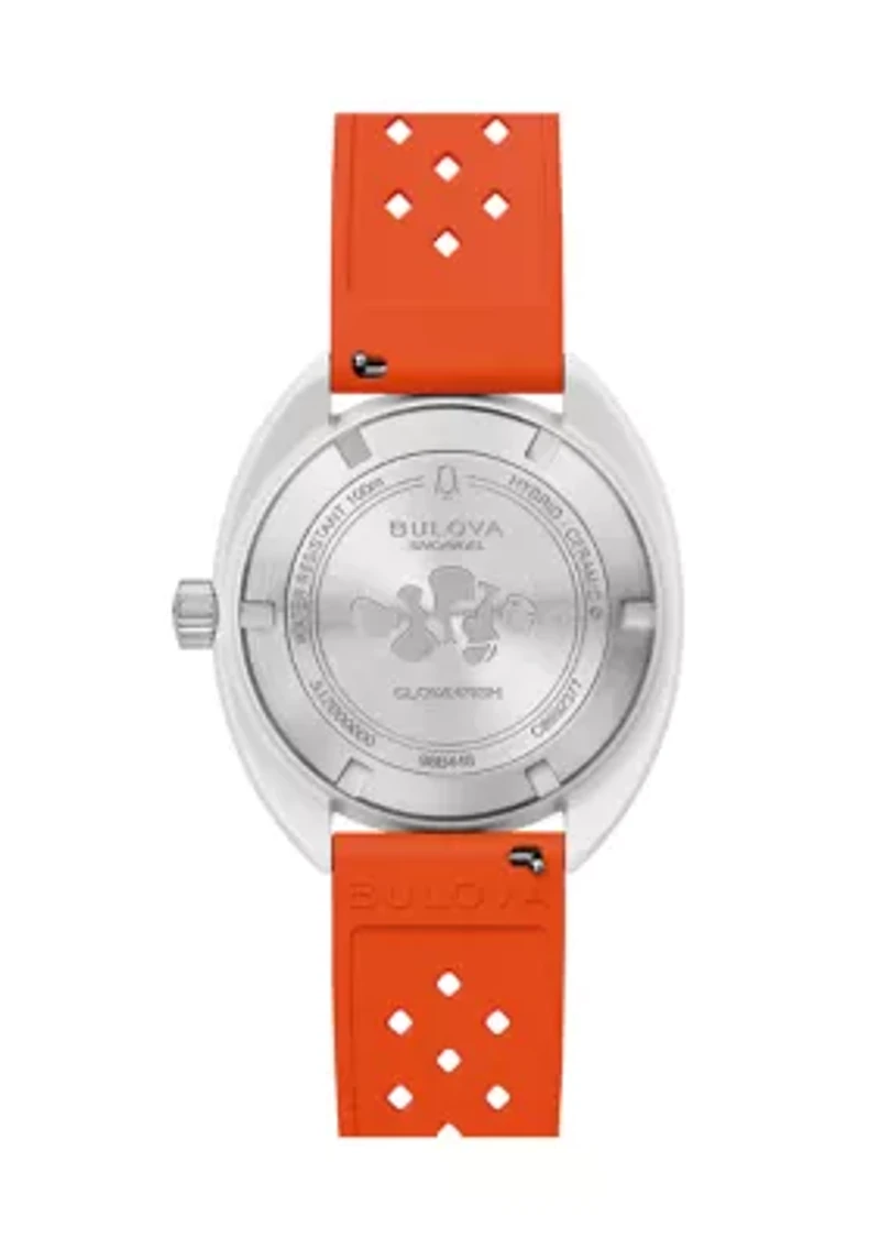 Men's Performance Snorkel Orange Rubber Watch, 41mm
