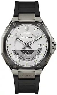 Bulova Mens Luxury Series X Black Rubber Watch 42mm
