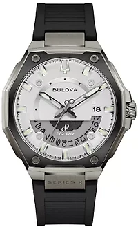 Bulova Mens Luxury Series X Black Rubber Watch 42mm