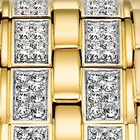 Men's Gold-Tone Stainless Steel Crystals Collection Bracelet Watch