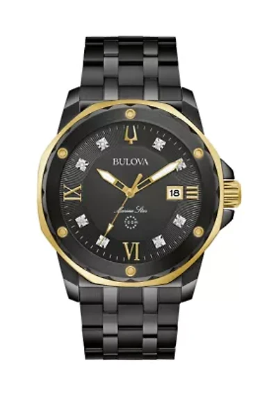 Men's Marine Star Diamond Two-Tone Stainless Steel Marine Watch