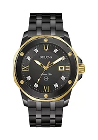 Men's Marine Star Diamond Two-Tone Stainless Steel Marine Watch